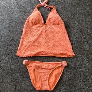 Crochet Tankini with Halter Tie Top